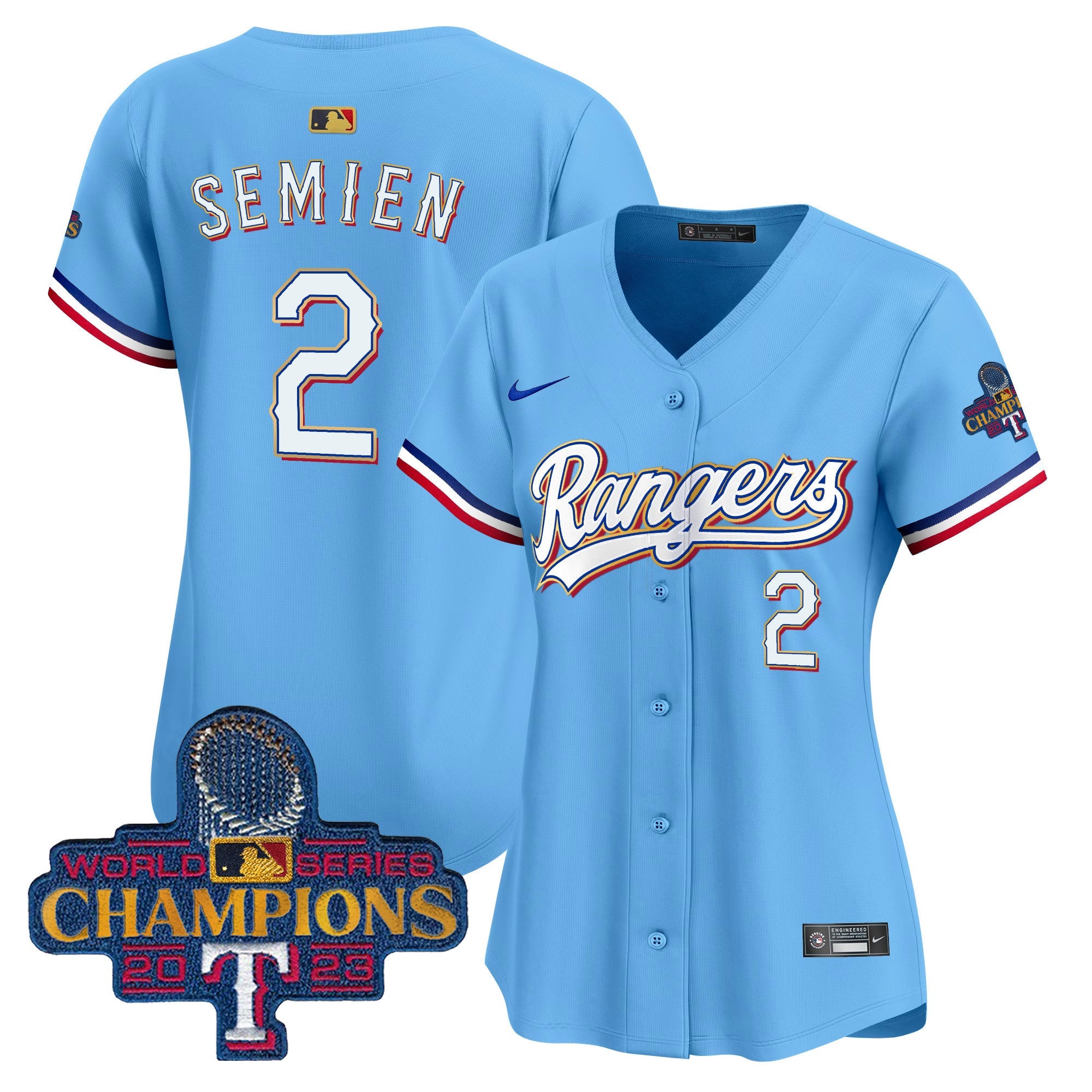 Women’s Texas 2023 World Series Champions Gold Trim Vapor Premier Limited Jersey