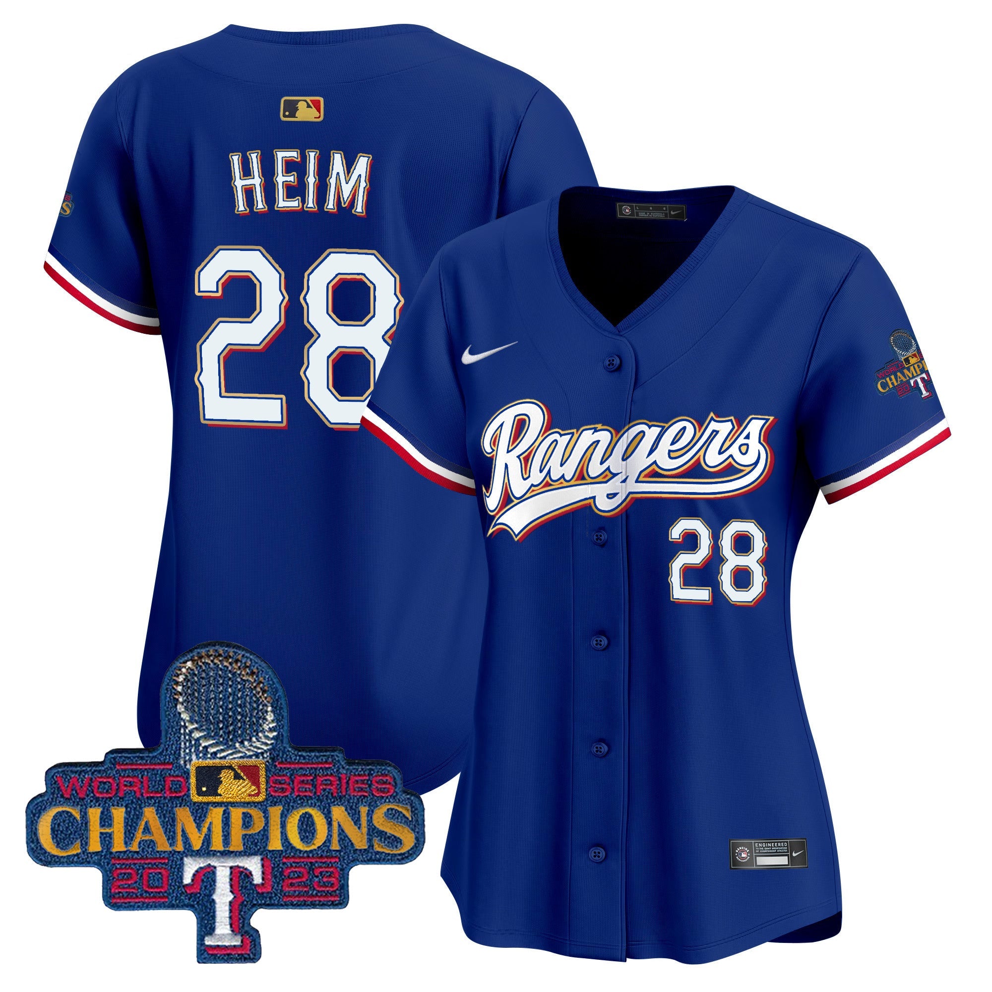 Women’s Texas 2023 World Series Champions Gold Trim Vapor Premier Limited Jersey