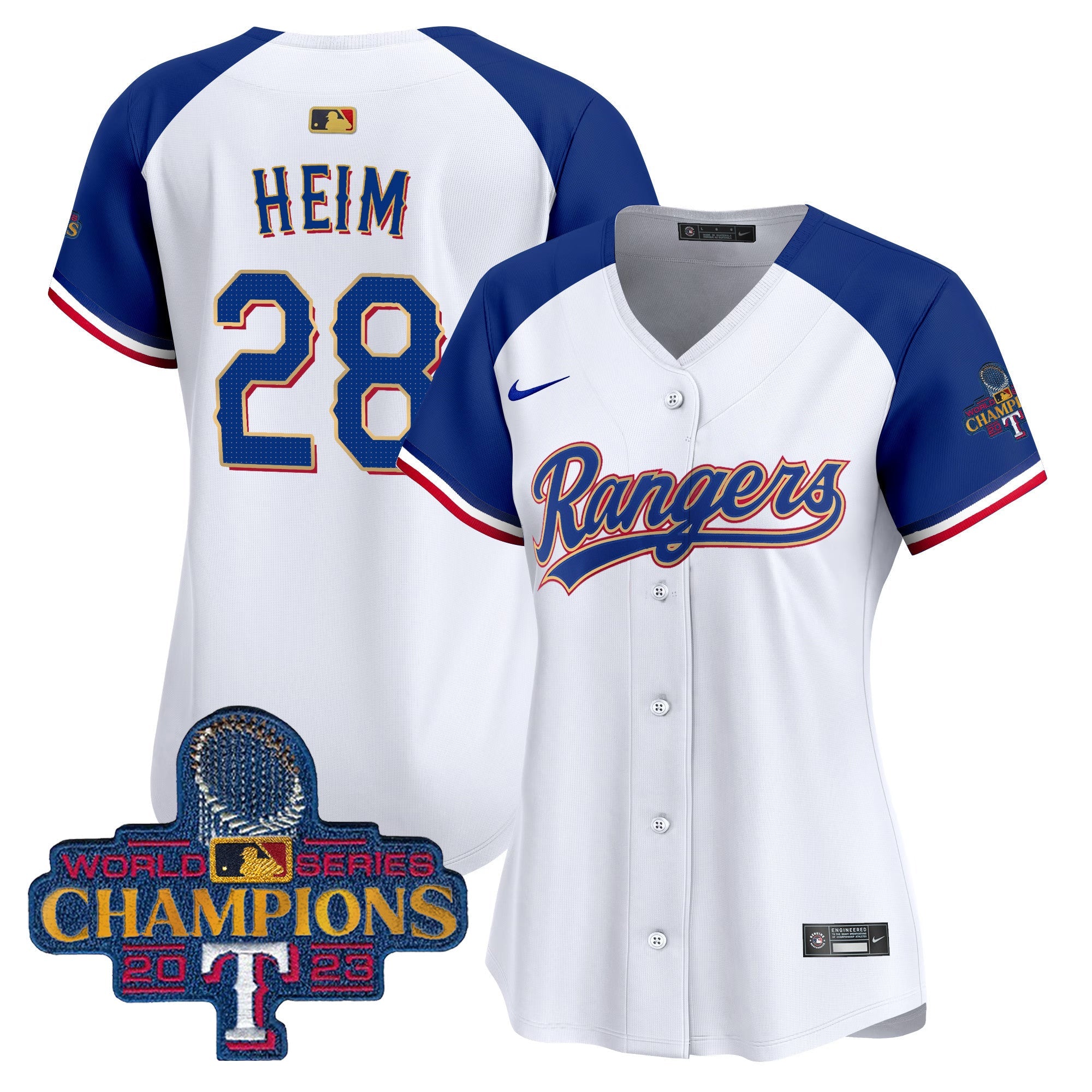 Women’s Texas 2023 World Series Champions Gold Trim Vapor Premier Limited Jersey