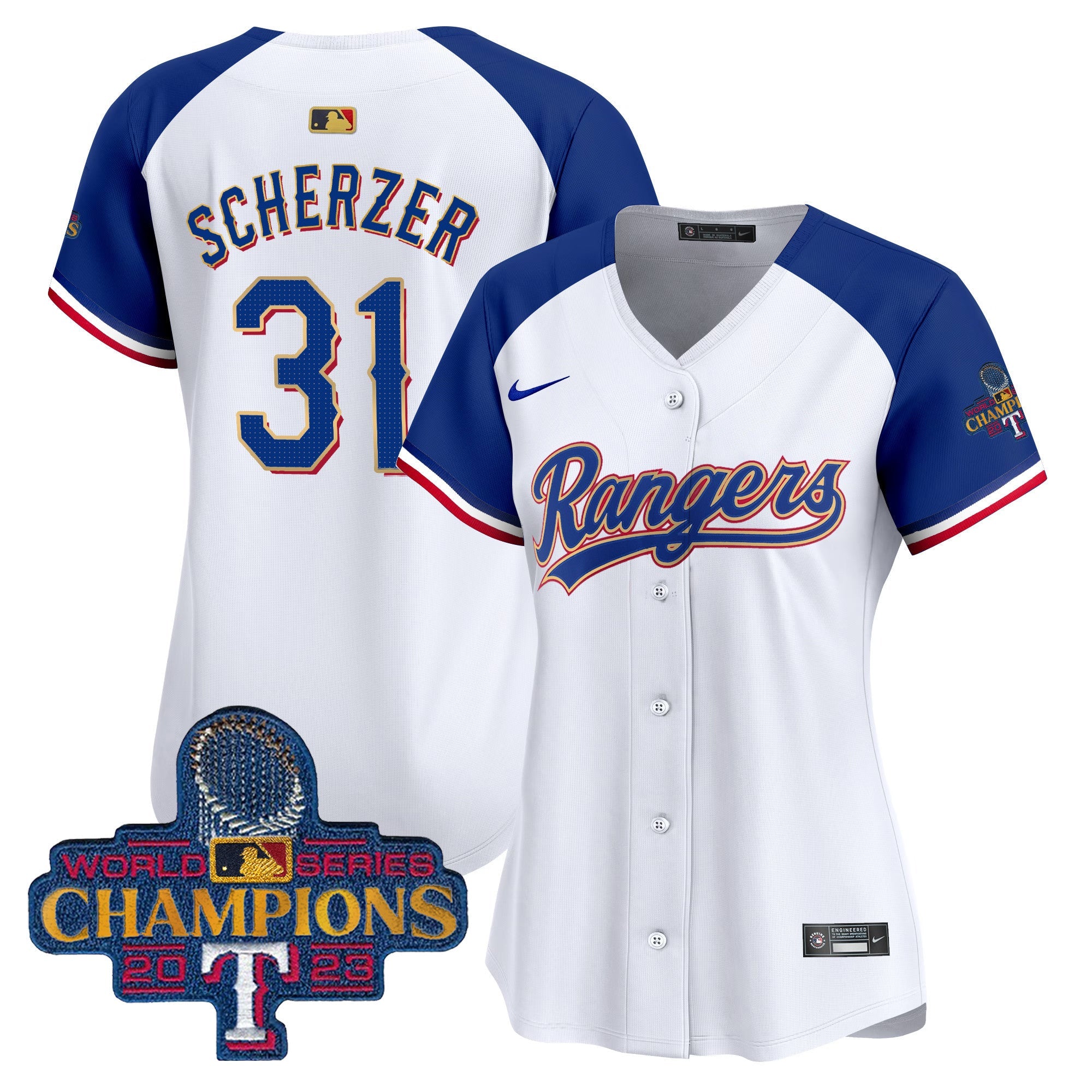 Women’s Texas 2023 World Series Champions Gold Trim Vapor Premier Limited Jersey