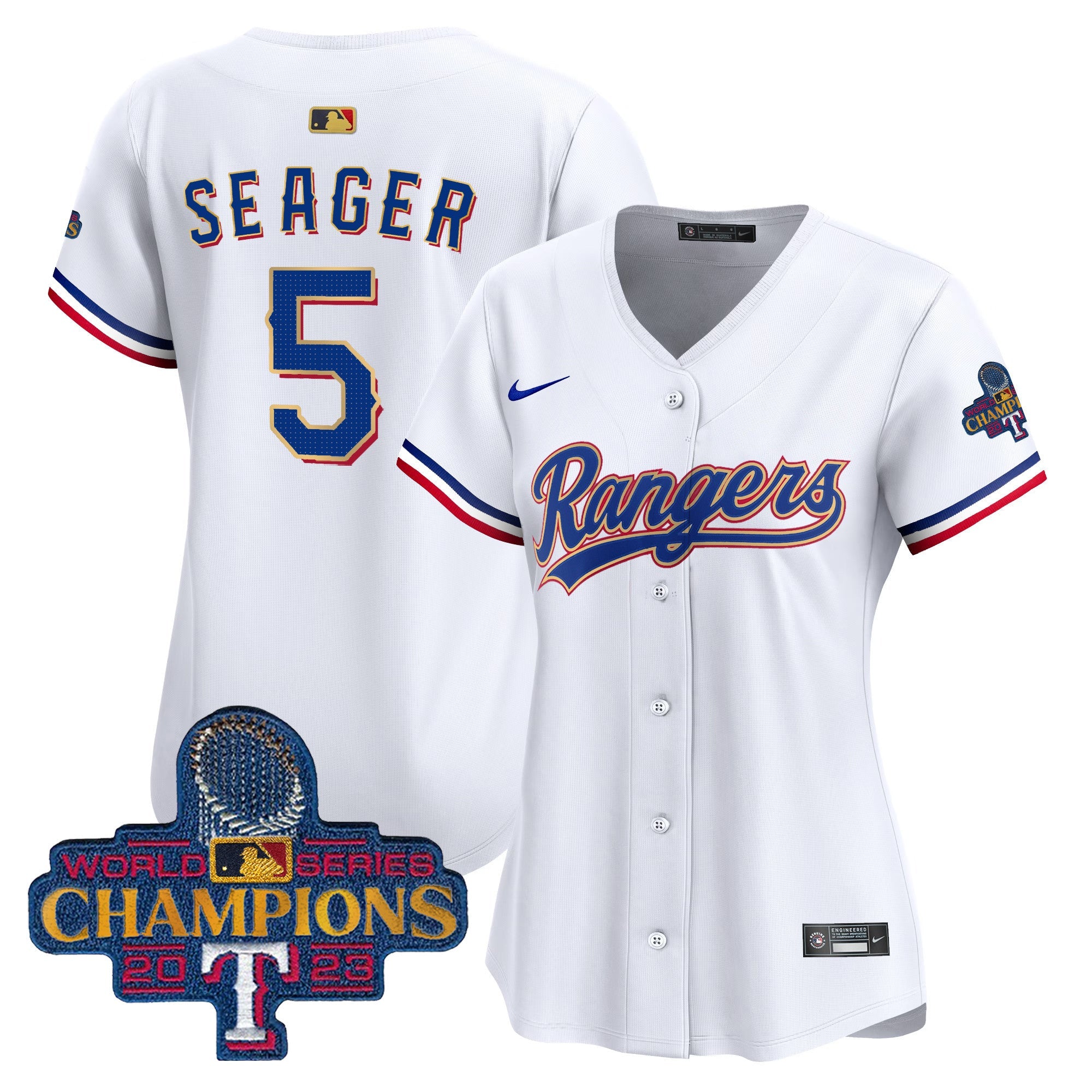 Women’s Texas 2023 World Series Champions Gold Trim Vapor Premier Limited Jersey