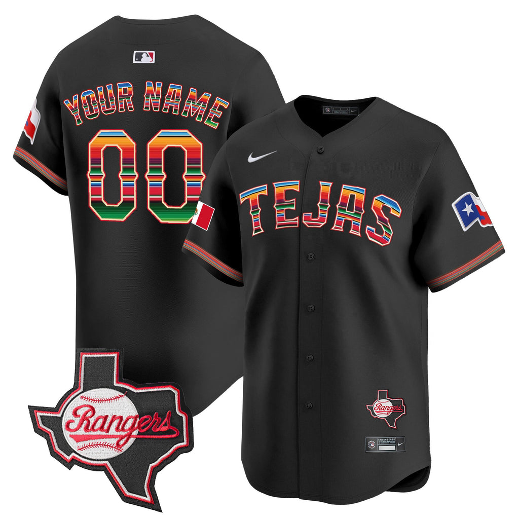 Texas Mexico Texas Patch Vapor Premier Limited Custom Jersey