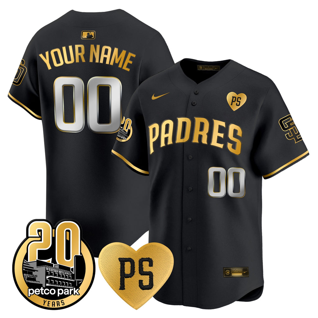 “For Peter” & Petco Park 20th Patch Vapor Premier Limited Custom Jersey