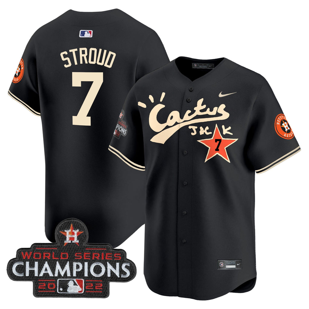Men’s Houston Cactus Jack Champions Patch Vapor Premier Limited Jersey