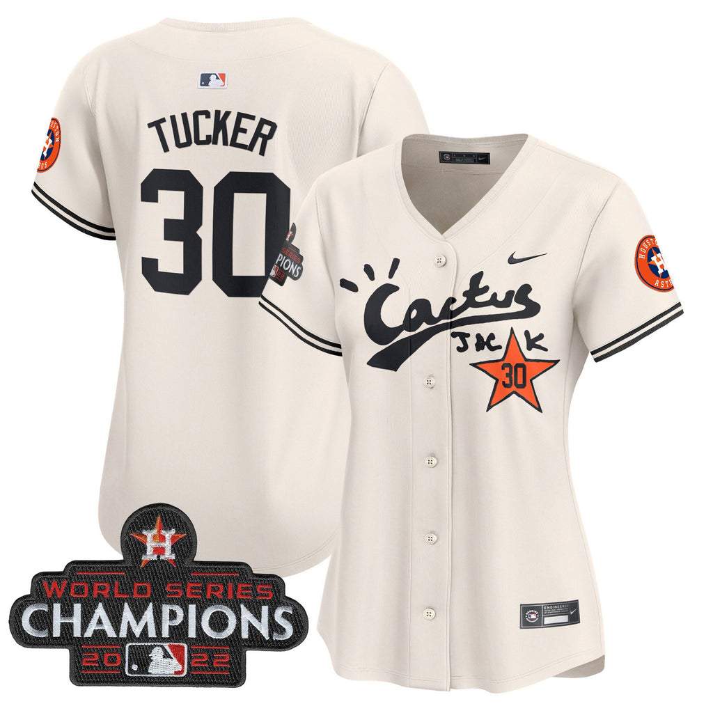 Women’s Houston Cactus Jack Champions Patch Vapor Premier Limited Jersey