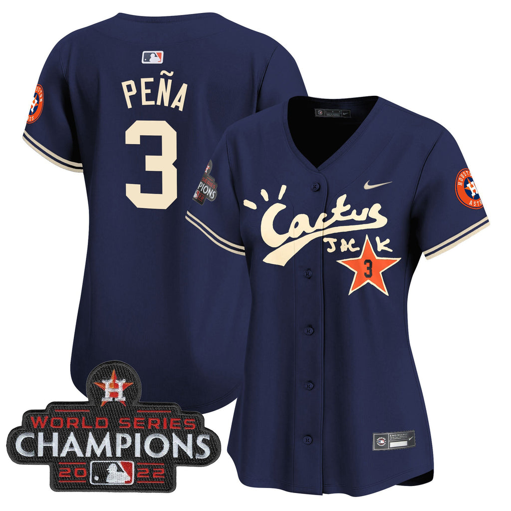 Women’s Houston Cactus Jack Champions Patch Vapor Premier Limited Jersey