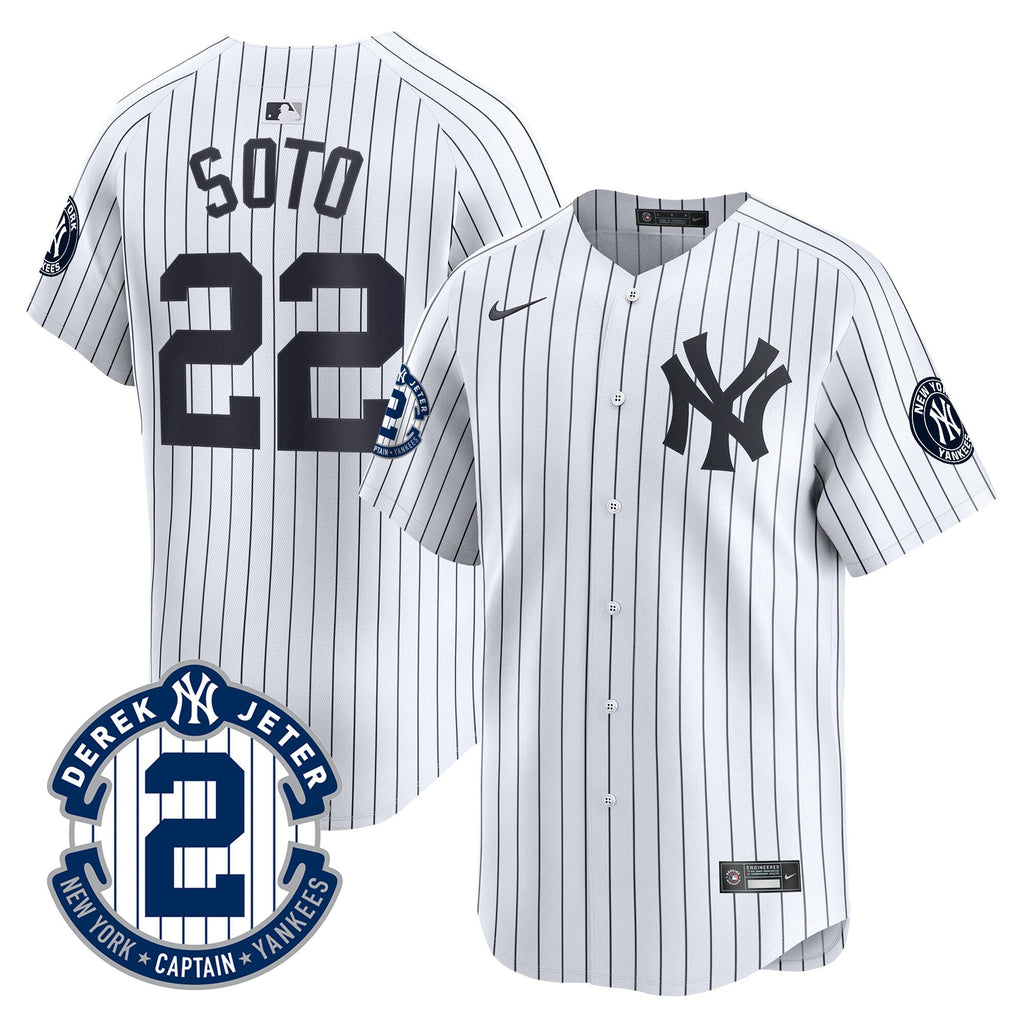 Men’s Derek Jeter Patch Vapor Premier Limited Jersey
