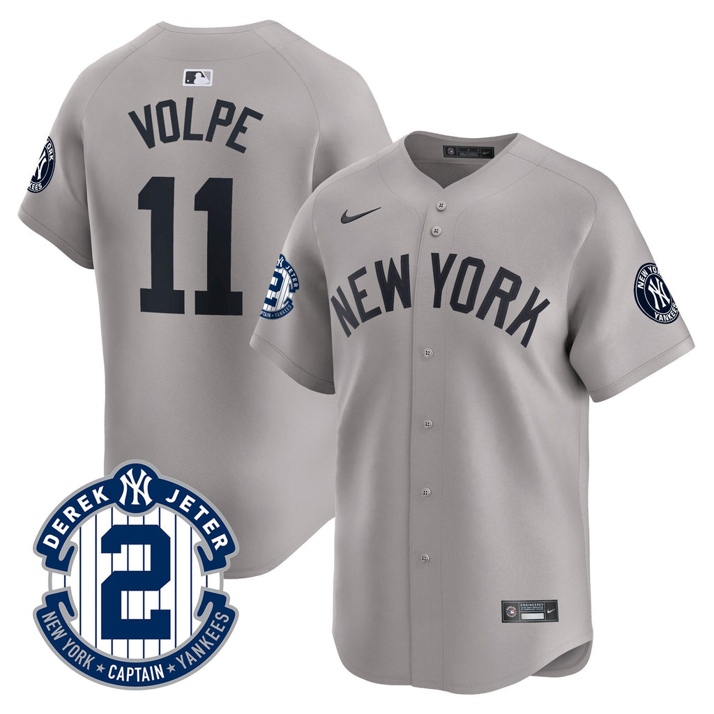 Men’s Derek Jeter Patch Vapor Premier Limited Jersey
