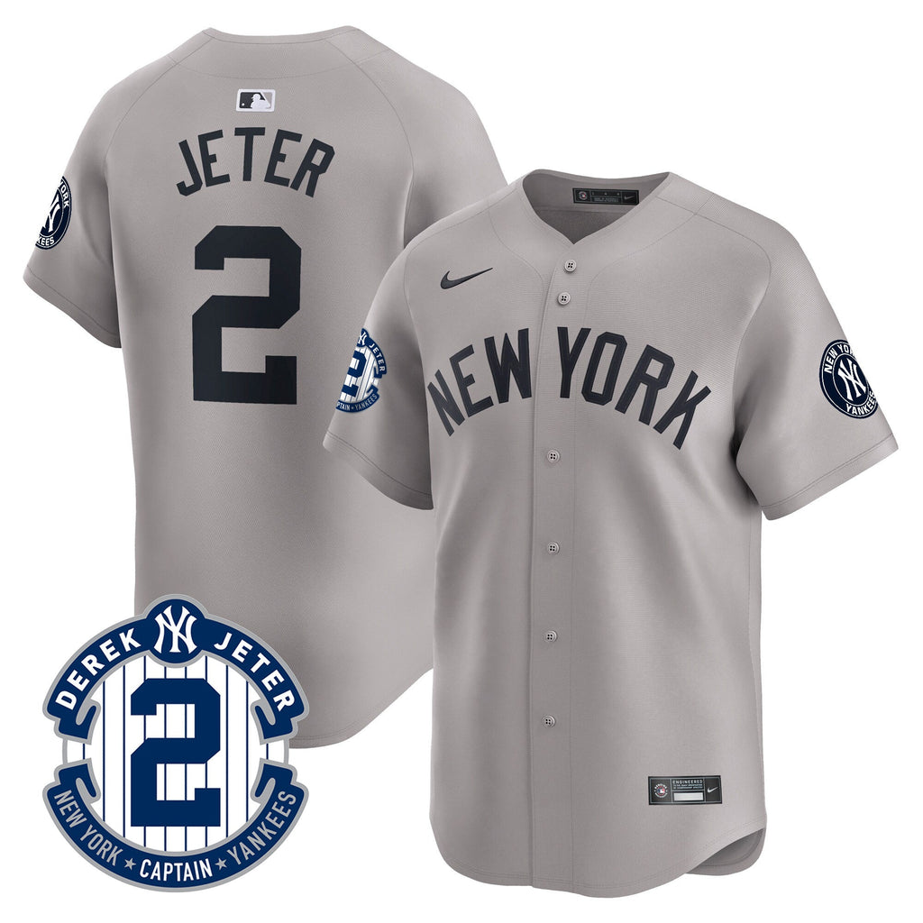 Men’s Derek Jeter Patch Vapor Premier Limited Jersey