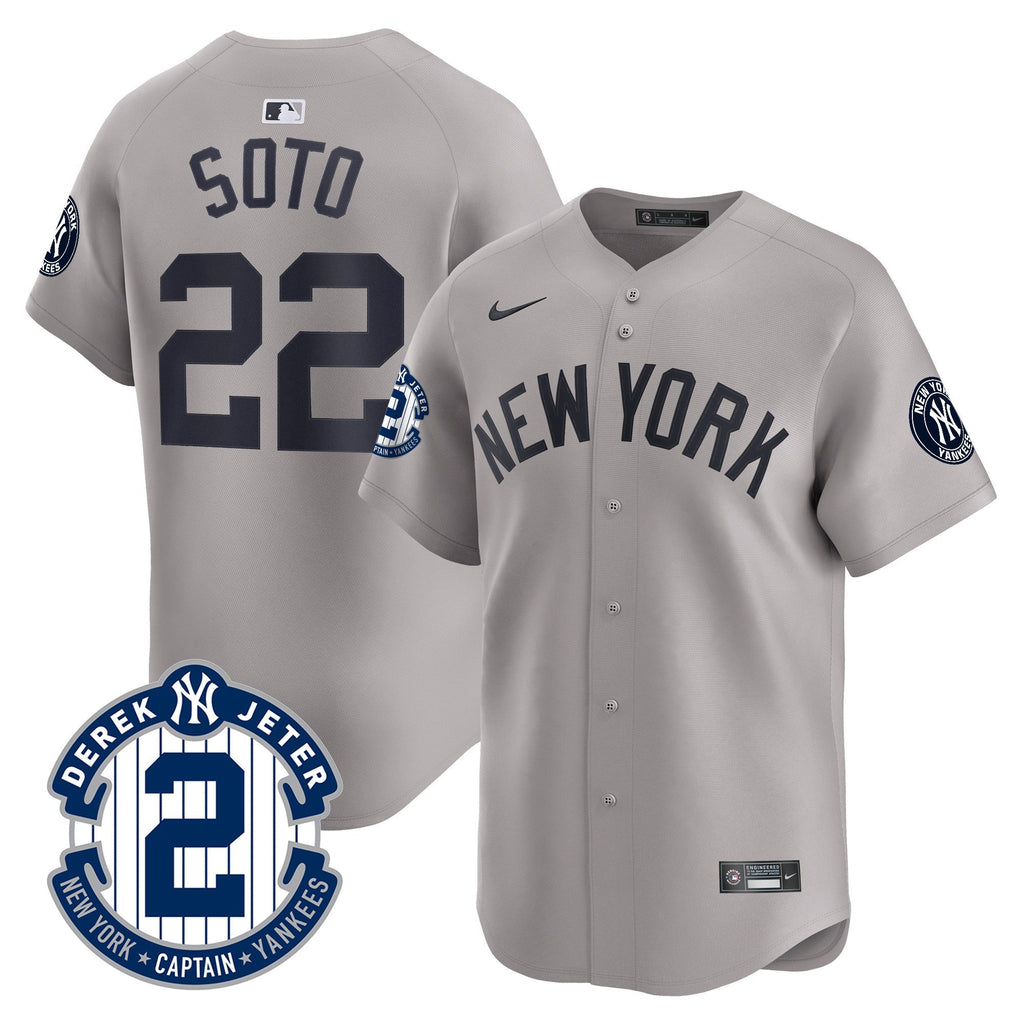 Men’s Derek Jeter Patch Vapor Premier Limited Jersey