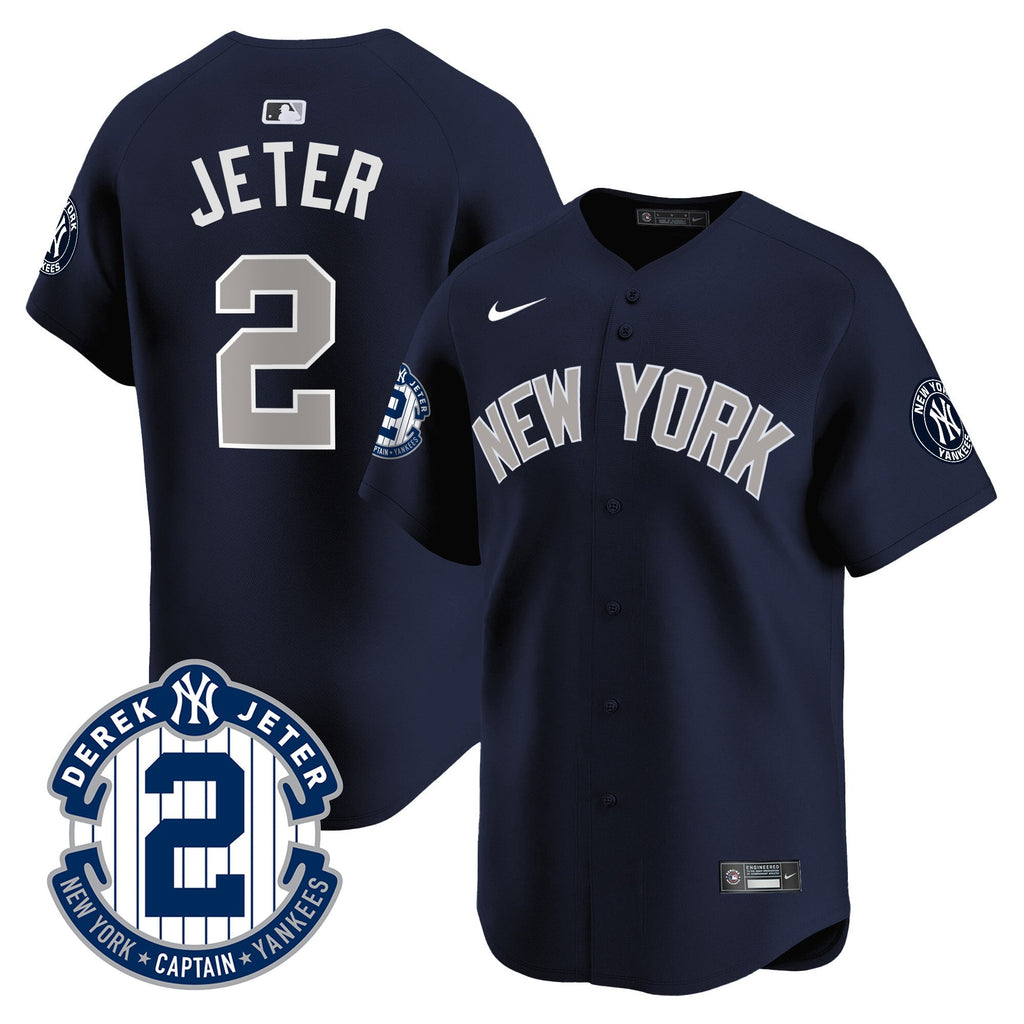 Men’s Derek Jeter Patch Vapor Premier Limited Jersey