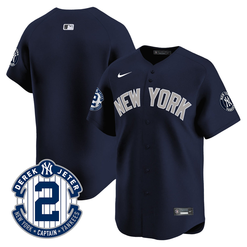 Men’s Derek Jeter Patch Vapor Premier Limited Jersey