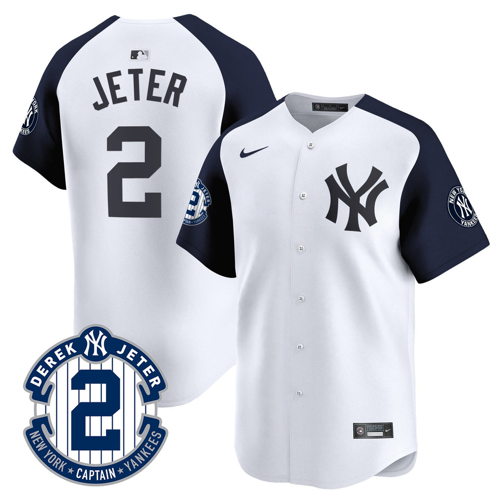 Men’s Derek Jeter Patch Vapor Premier Limited Jersey