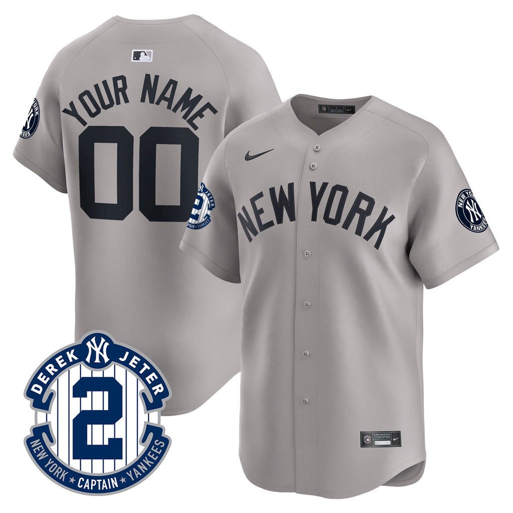 New York Derek Jeter Patch Vapor Premier Limited Custom Jersey