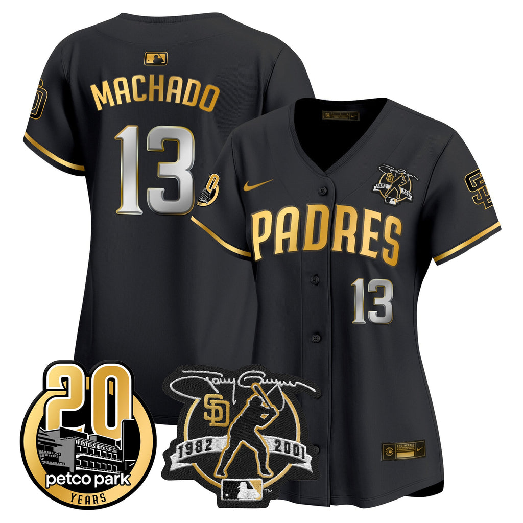 Women’s Tony Gwynn & Petco Park 20th Patch Vapor Premier Limited Jersey