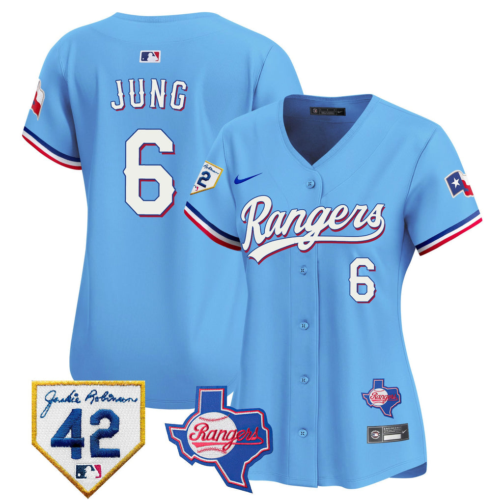 Women’s Texas 2024 Jackie Robinson Patch Vapor Premier Limited Jersey