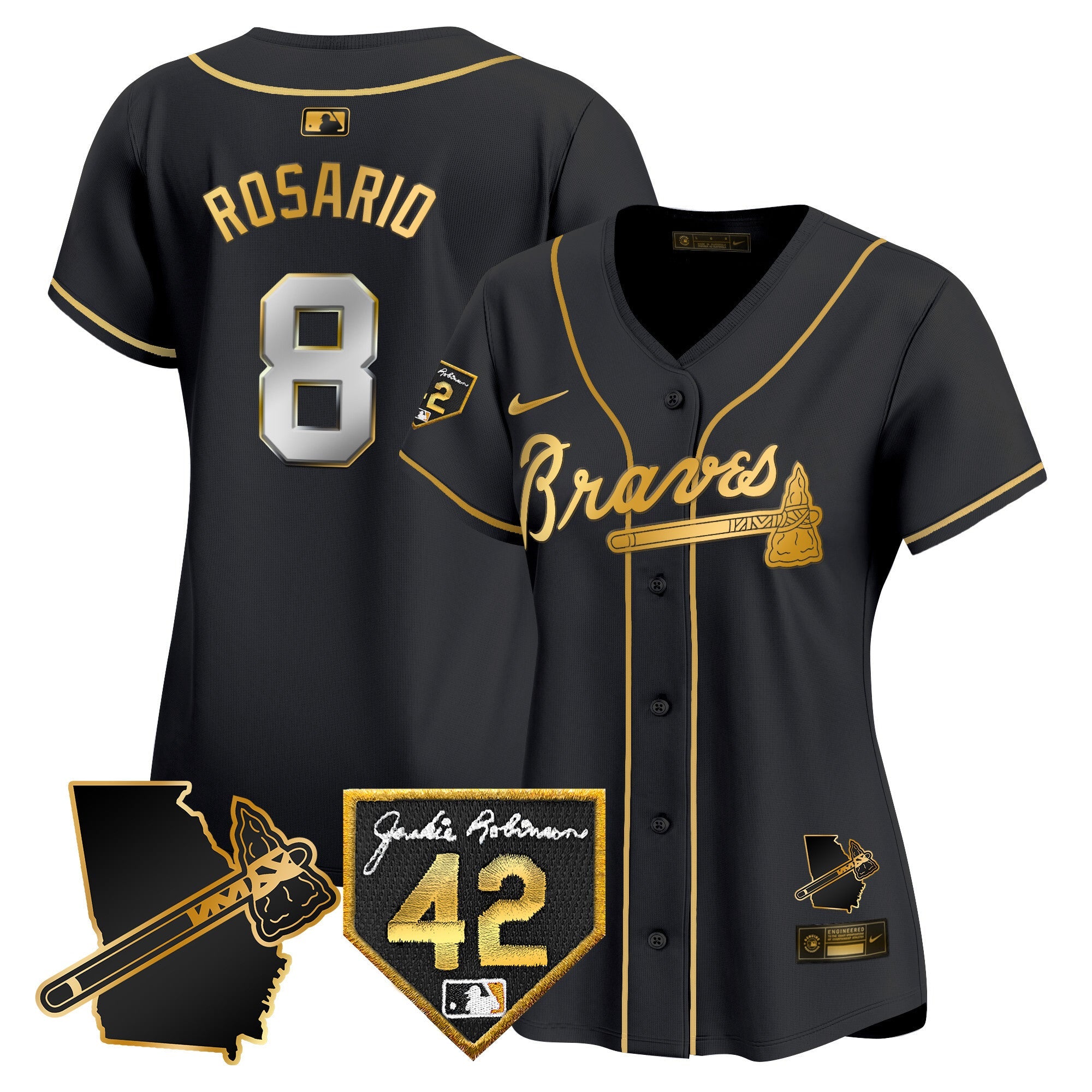 Women’s Atlanta 2024 Robinson & Georgia Patch Vapor Premier Limited Jersey