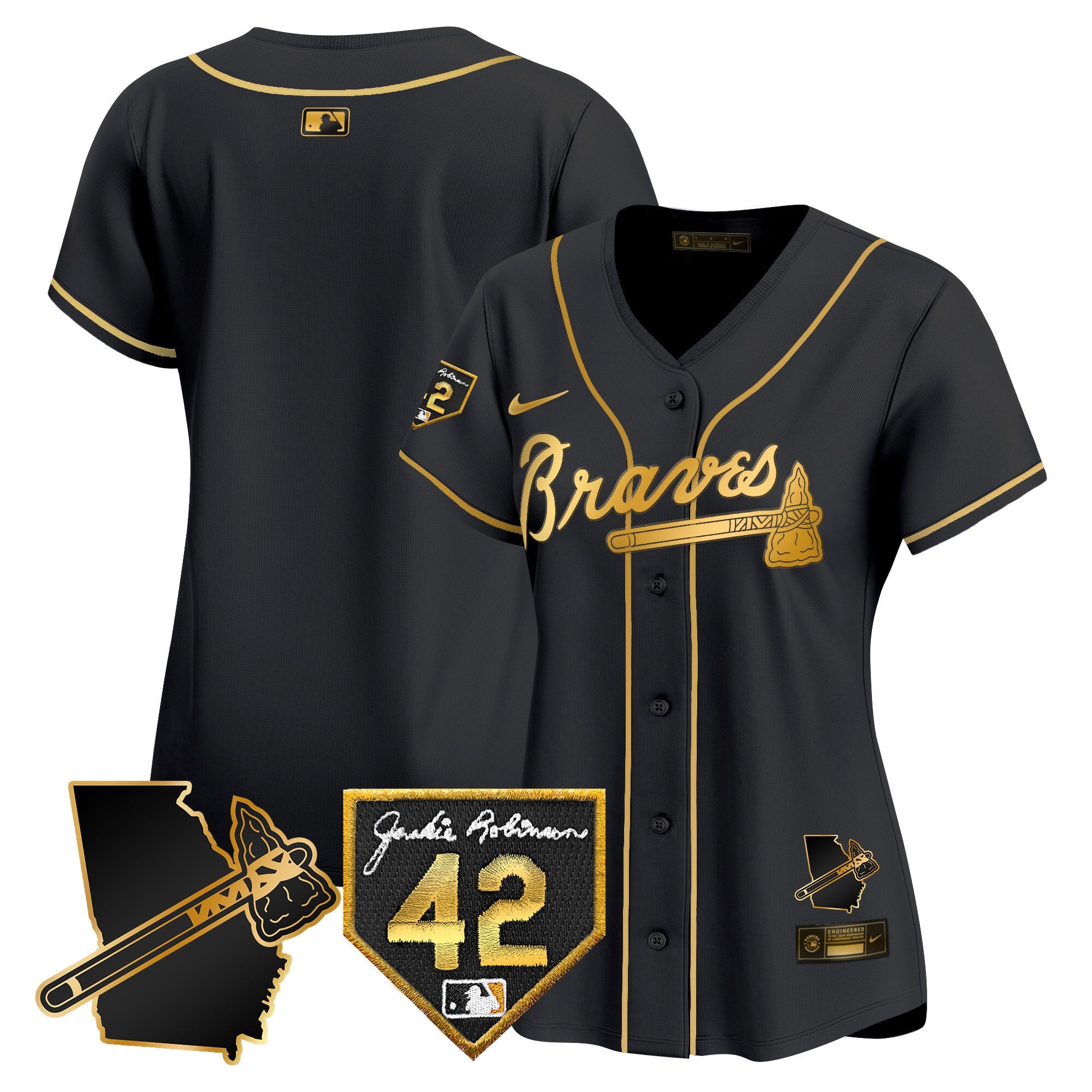 Women’s Atlanta 2024 Robinson & Georgia Patch Vapor Premier Limited Jersey