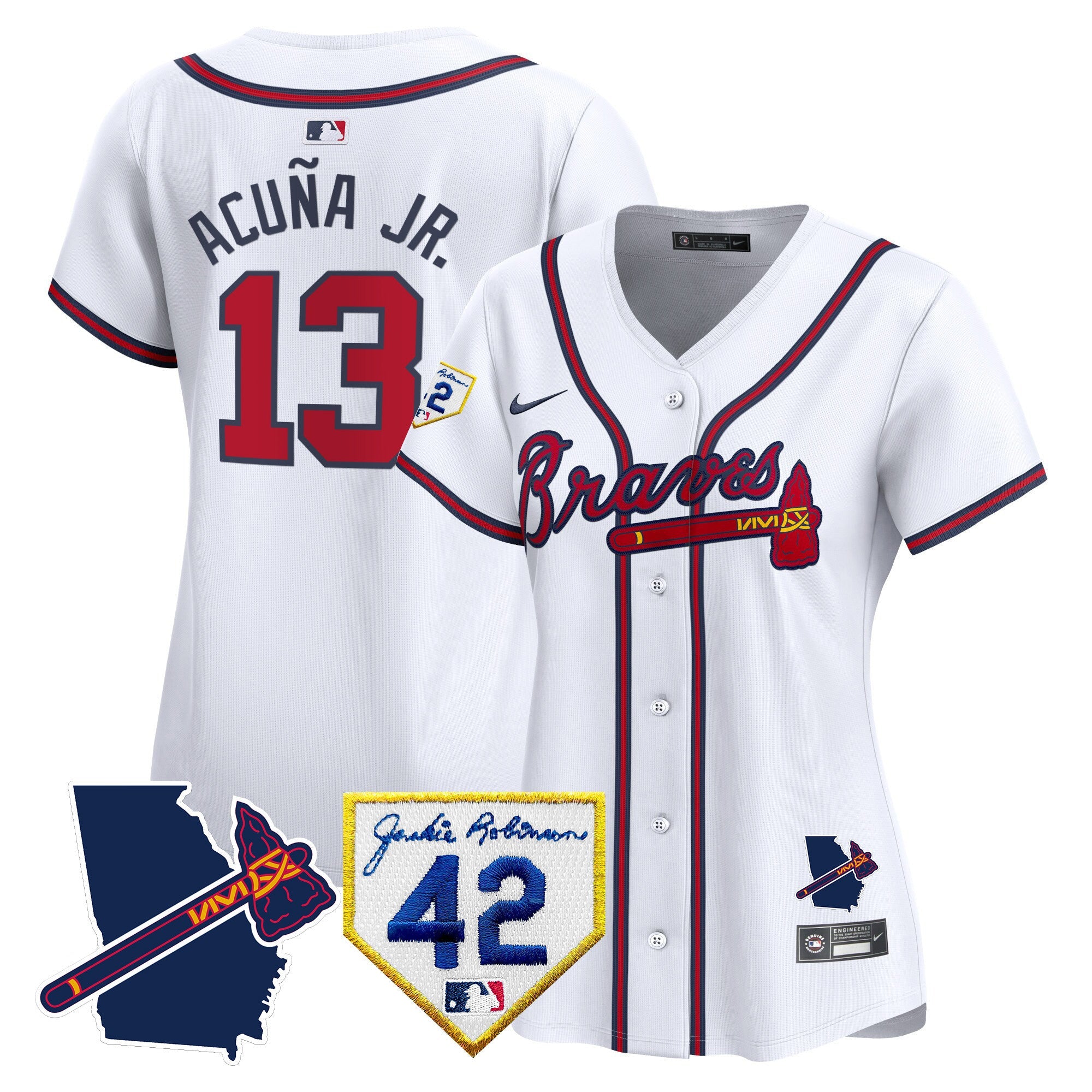 Women’s Atlanta 2024 Robinson & Georgia Patch Vapor Premier Limited Jersey