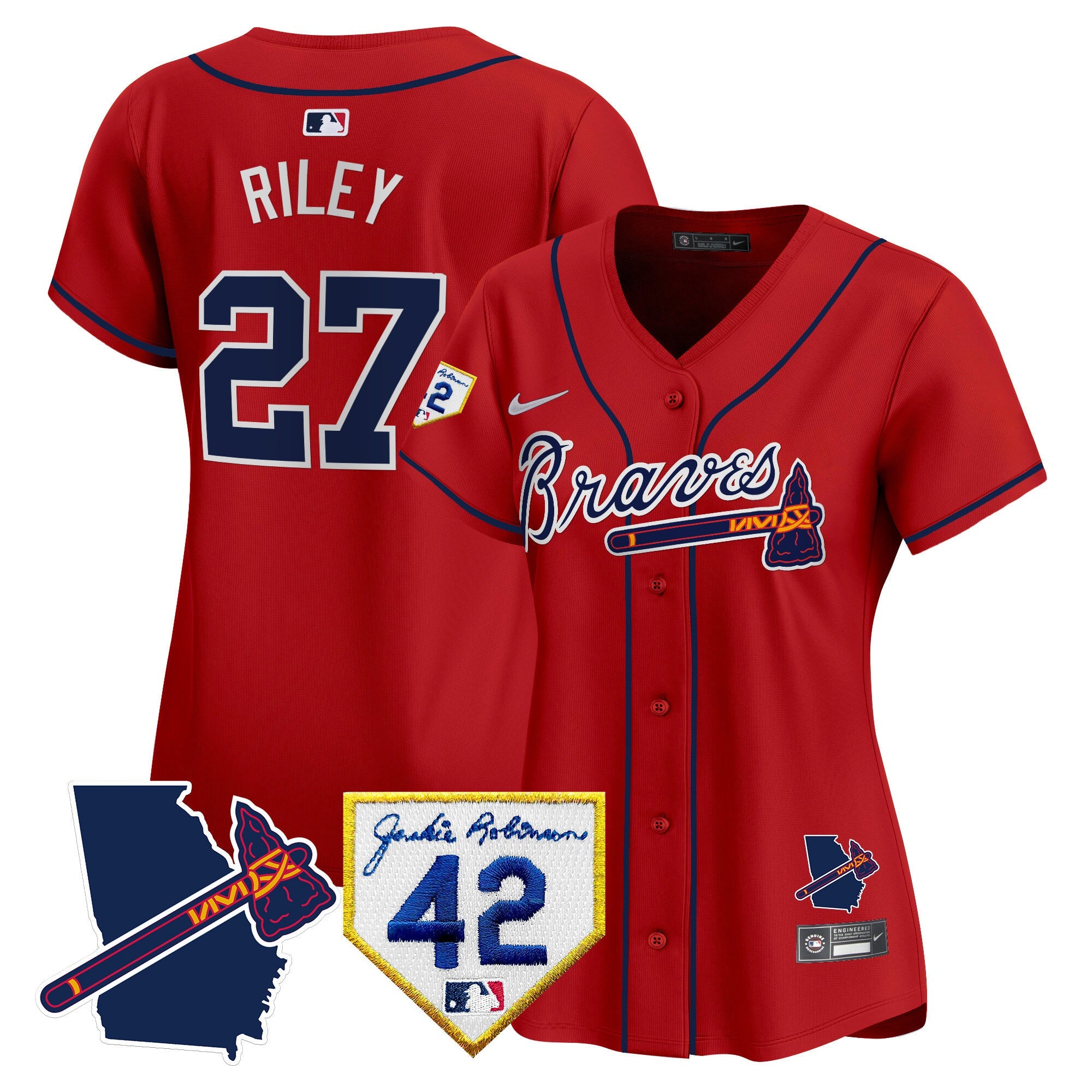 Women’s Atlanta 2024 Robinson & Georgia Patch Vapor Premier Limited Jersey