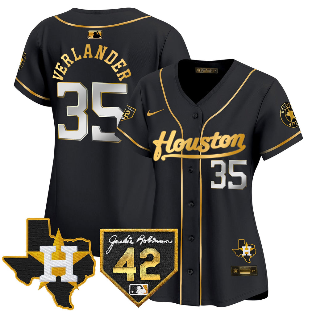 Women’s Houston 2024 Jackie Robinson Patch Vapor Premier Limited Jersey