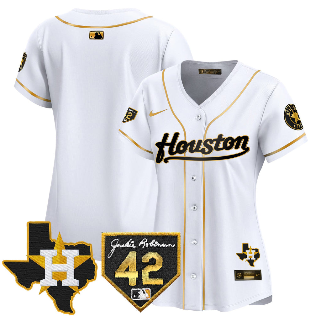 Women’s Houston 2024 Jackie Robinson Patch Vapor Premier Limited Jersey