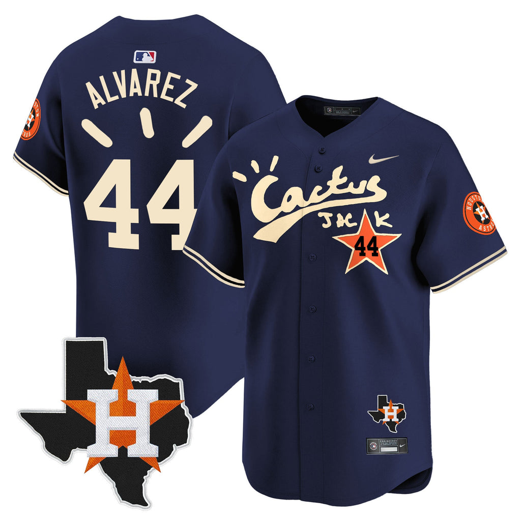 Men’s Houston Cactus Jack Patch Vapor Premier Limited Jersey V10 – Stitched