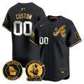 Atlanta Hank Aaron 715th Home Run Patch Vapor Premier Limited Custom Jersey V2