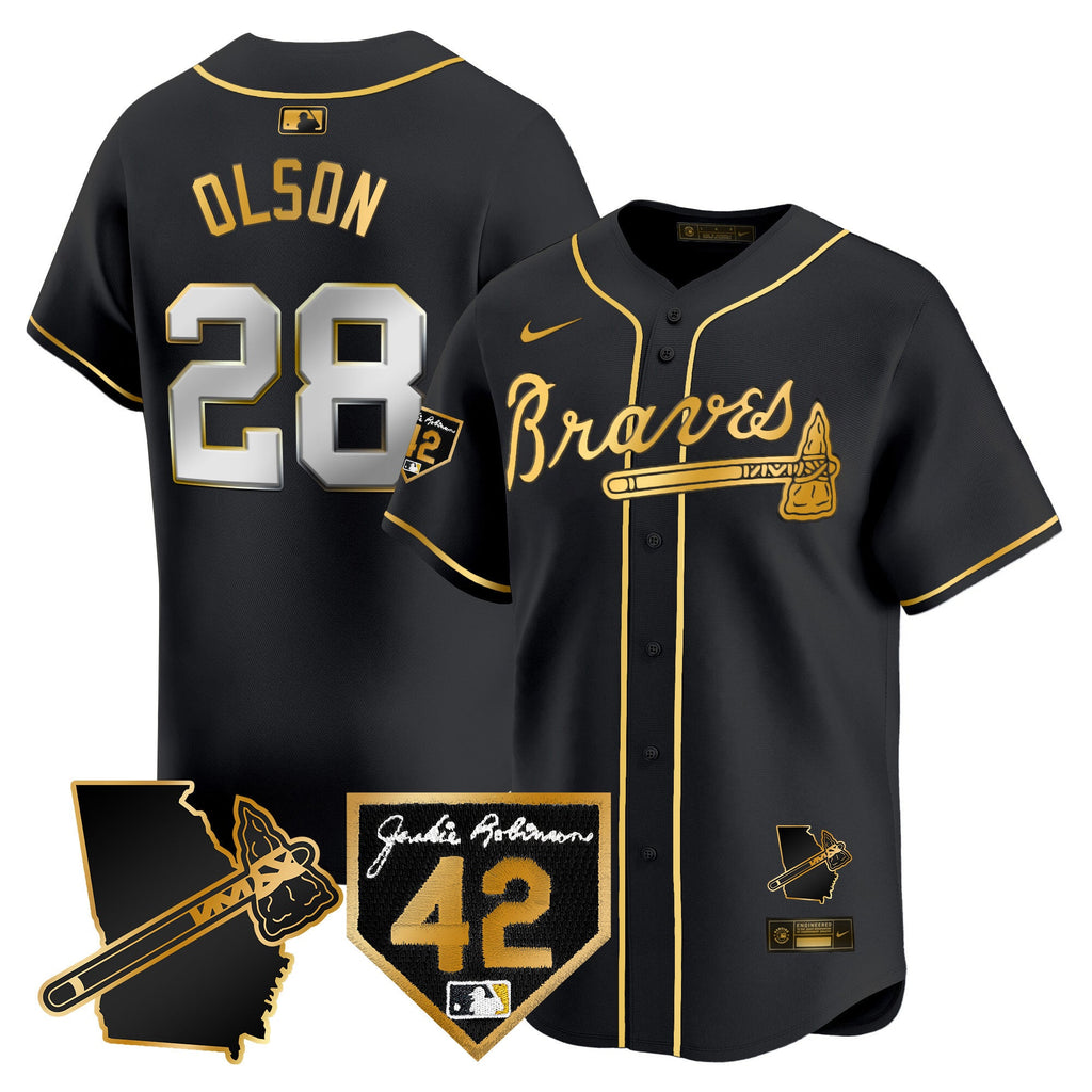 Men’s Atlanta 2024 Robinson & Georgia Patch Vapor Premier Limited Jersey