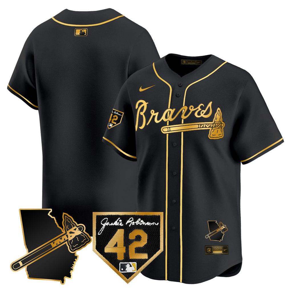 Men’s Atlanta 2024 Robinson & Georgia Patch Vapor Premier Limited Jersey