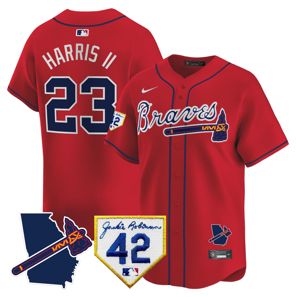 Men’s Atlanta 2024 Robinson & Georgia Patch Vapor Premier Limited Jersey