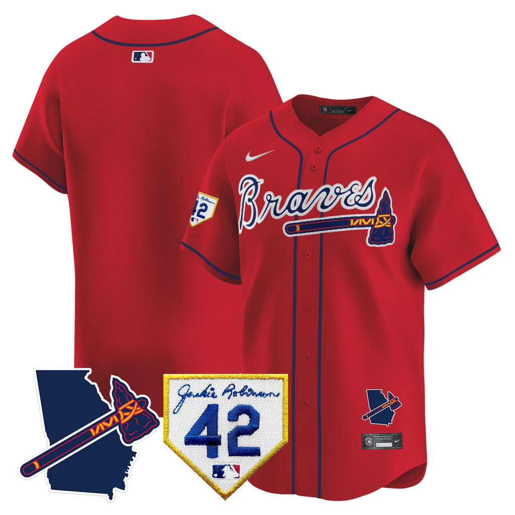 Men’s Atlanta 2024 Robinson & Georgia Patch Vapor Premier Limited Jersey