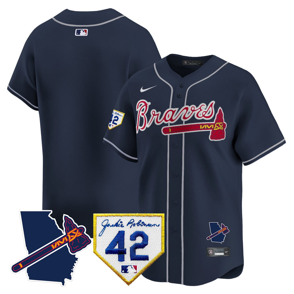 Men’s Atlanta 2024 Robinson & Georgia Patch Vapor Premier Limited Jersey