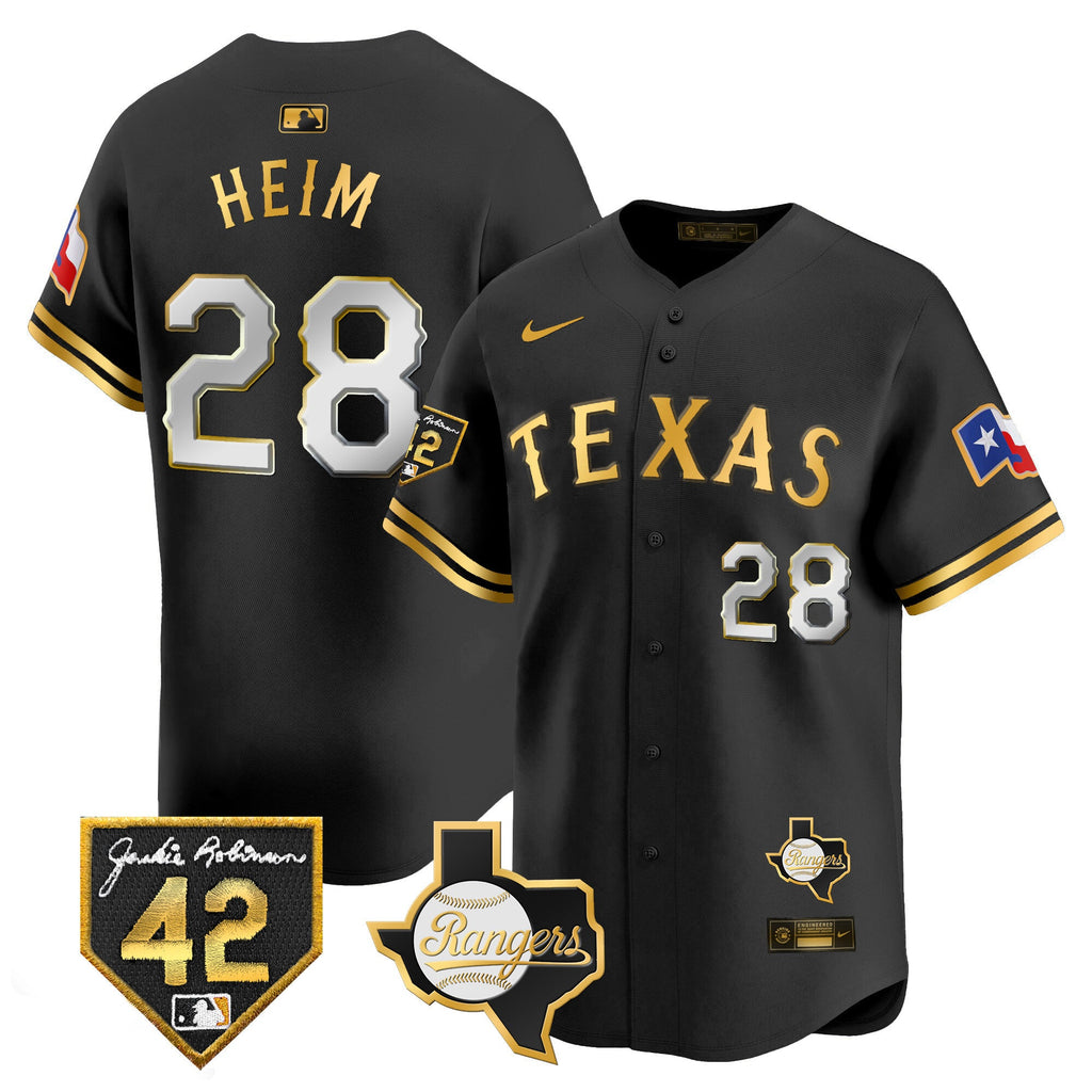 Men’s Texas 2024 Jackie Robinson Patch Vapor Premier Limited Jersey
