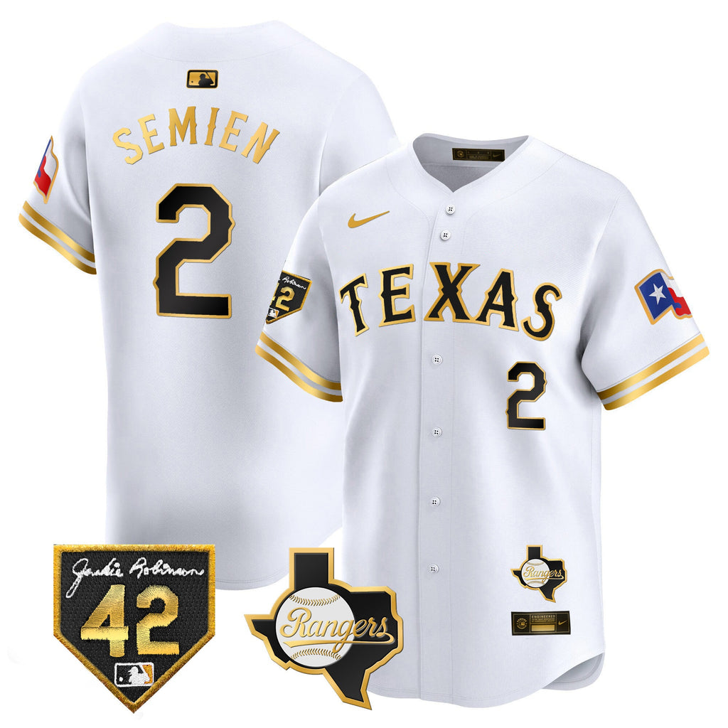 Men’s Texas 2024 Jackie Robinson Patch Vapor Premier Limited Jersey