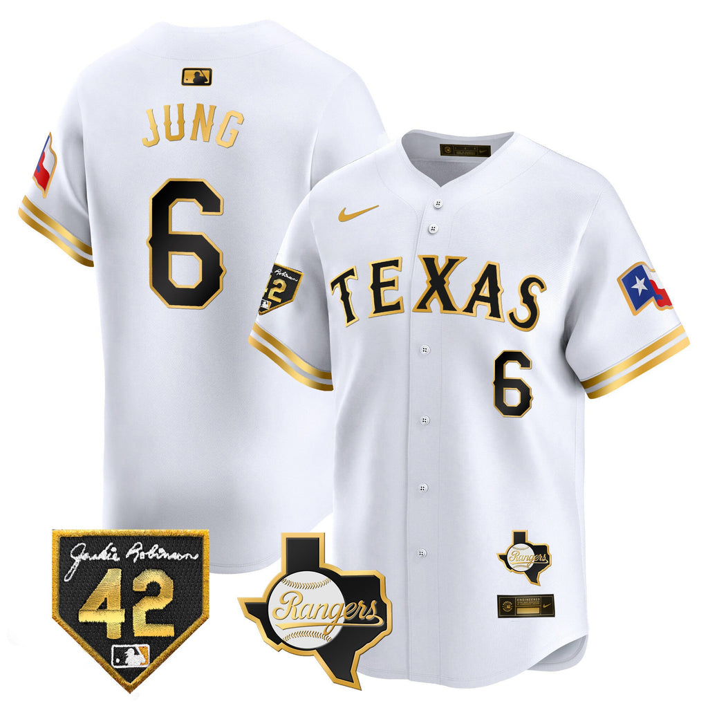 Men’s Texas 2024 Jackie Robinson Patch Vapor Premier Limited Jersey