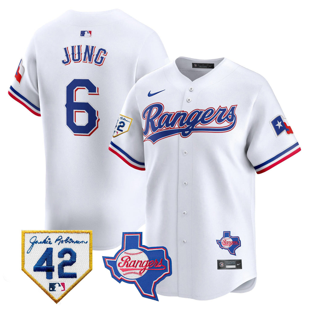 Men’s Texas 2024 Jackie Robinson Patch Vapor Premier Limited Jersey