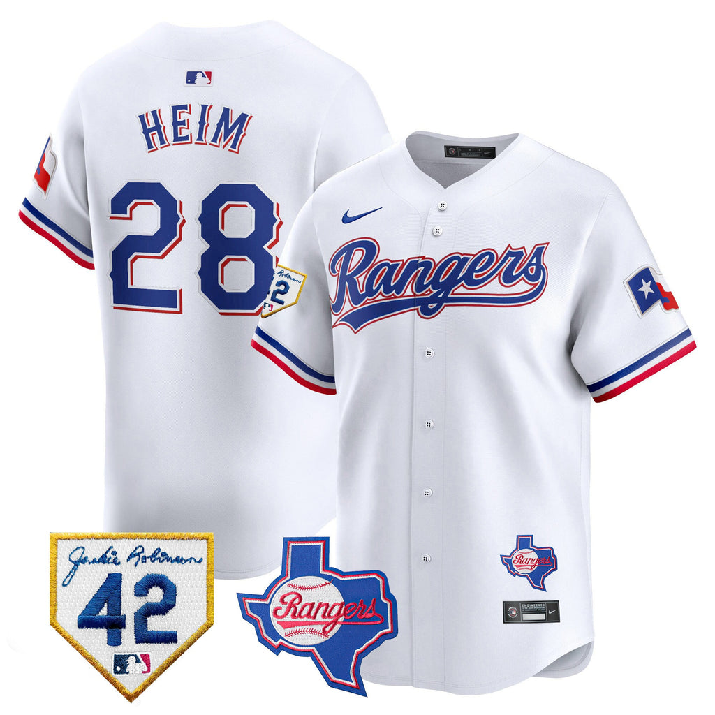 Men’s Texas 2024 Jackie Robinson Patch Vapor Premier Limited Jersey