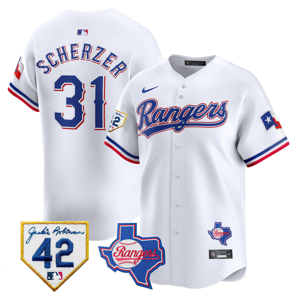 Men’s Texas 2024 Jackie Robinson Patch Vapor Premier Limited Jersey