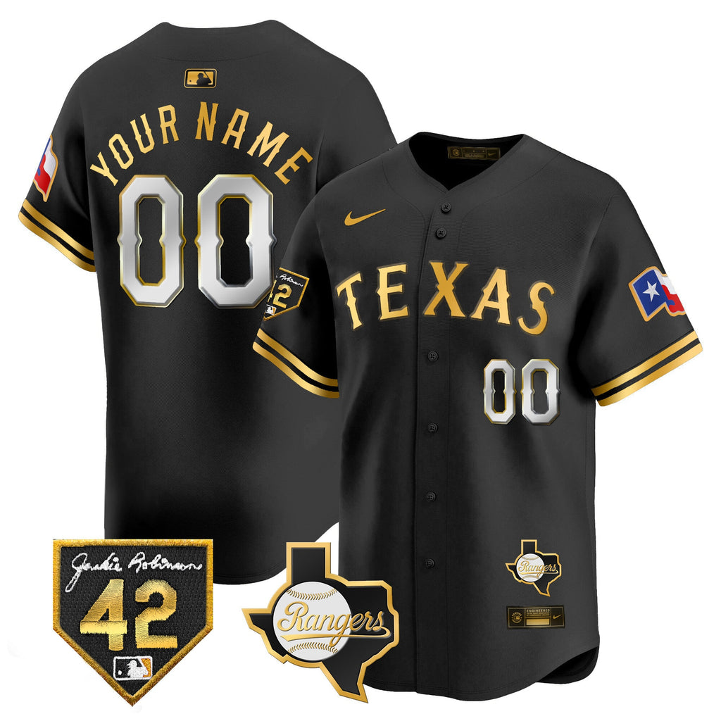 Texas 2024 Jackie Robinson Patch Vapor Premier Limited Custom Jersey
