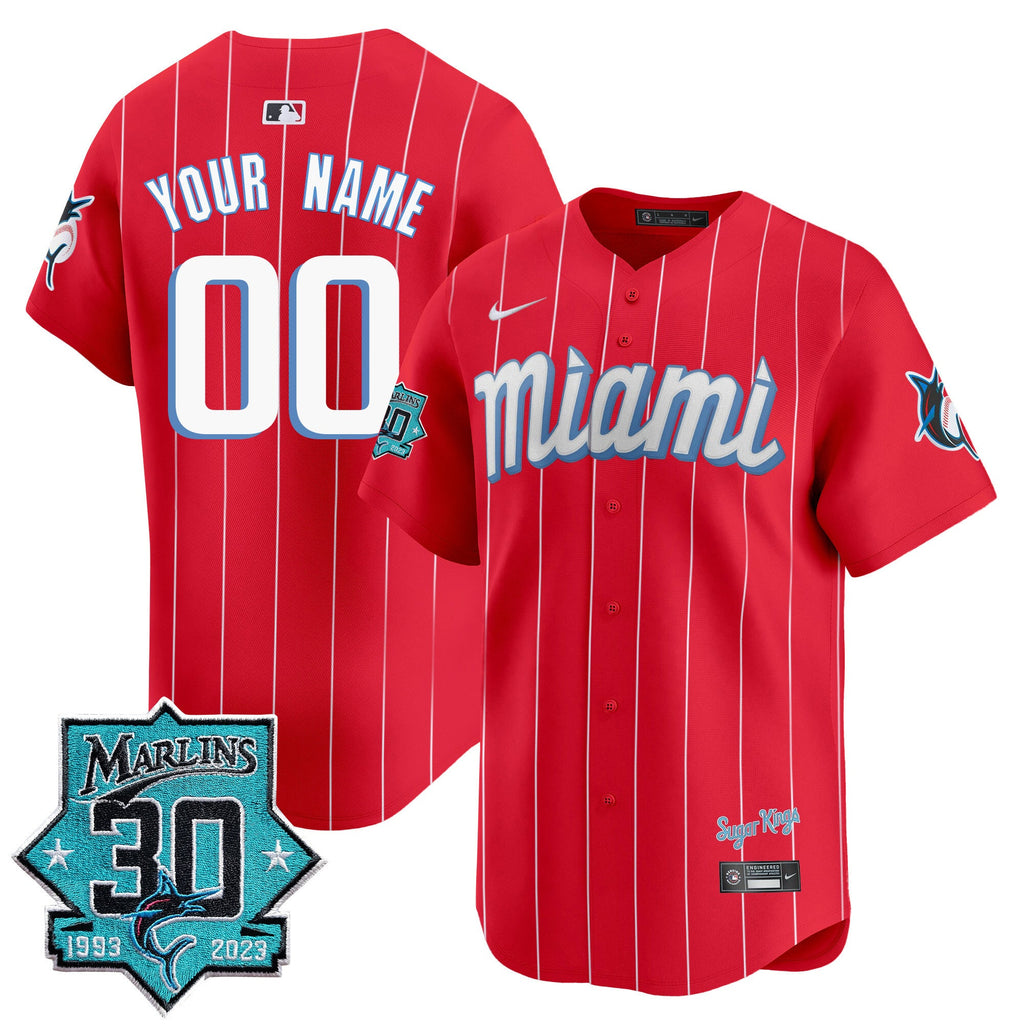 Miami 30 Seasons Anniversary Patch Vapor Premier Limited Custom Jersey