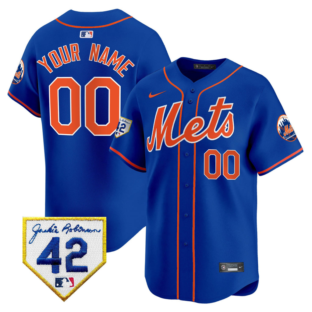New York 2024 Jackie Robinson Patch Vapor Premier Limited Custom Jersey