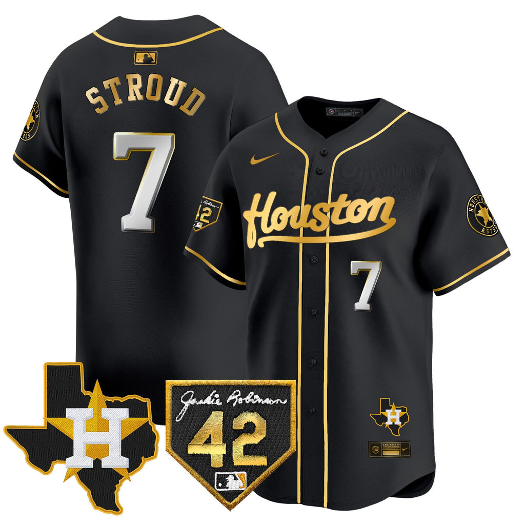 Men’s Houston 2024 Jackie Robinson Patch Vapor Premier Limited Jersey