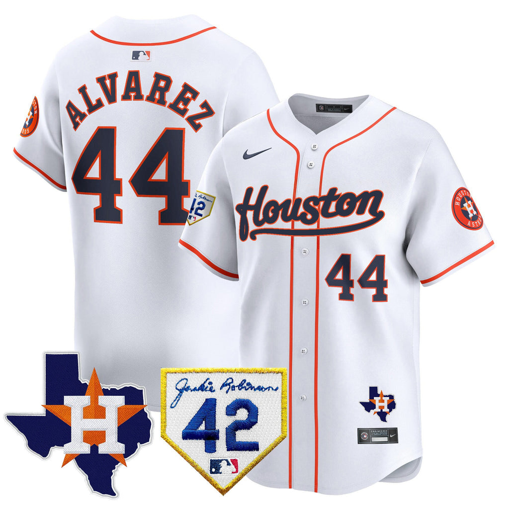 Men’s Houston 2024 Jackie Robinson Patch Vapor Premier Limited Jersey