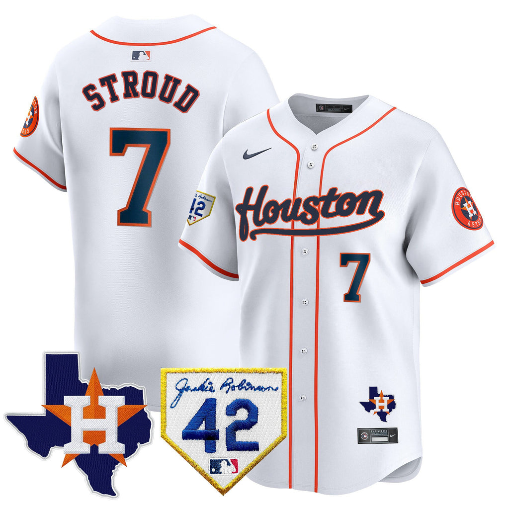 Men’s Houston 2024 Jackie Robinson Patch Vapor Premier Limited Jersey
