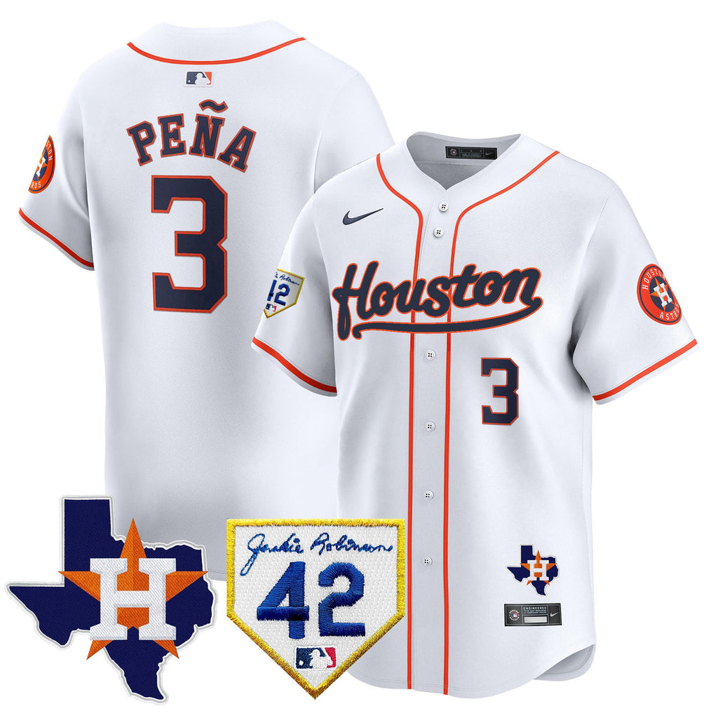 Men’s Houston 2024 Jackie Robinson Patch Vapor Premier Limited Jersey