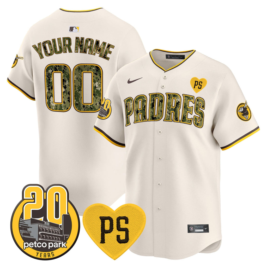 “For Peter” & Petco Park 20th Patch USMC Vapor Premier Limited Custom Jersey V2