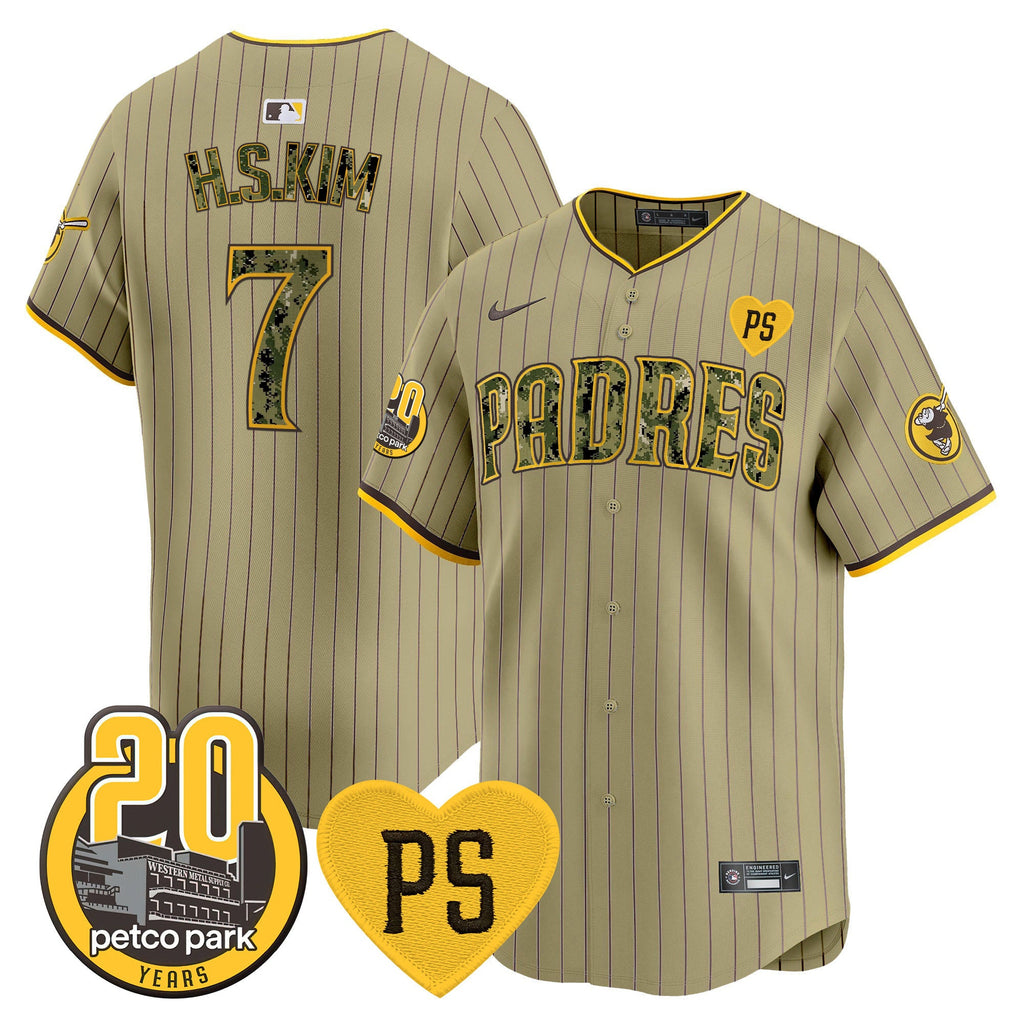 Men’s “For Peter” & Petco Park 20th Patch USMC Vapor Premier Limited Jersey V2