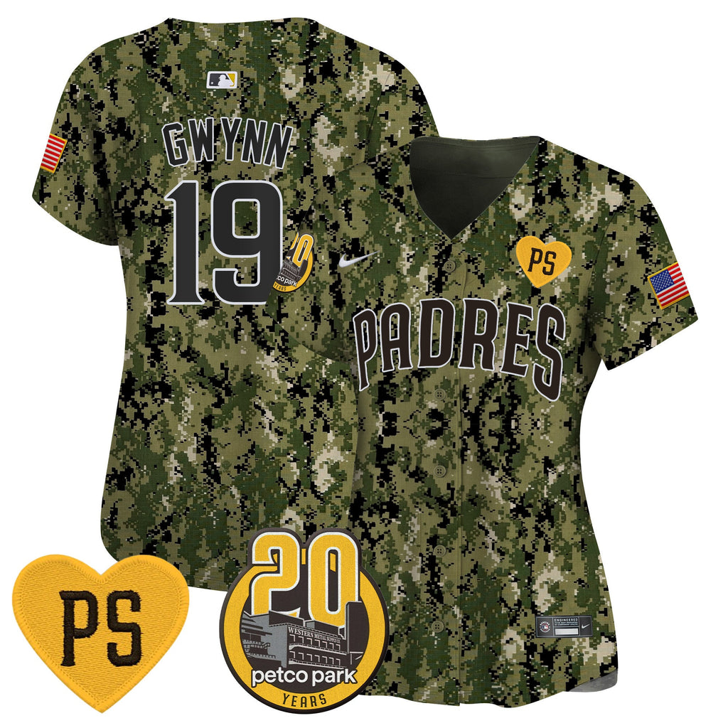 Women’s “For Peter” & Petco Park 20th Patch USMC Vapor Premier Limited Jersey