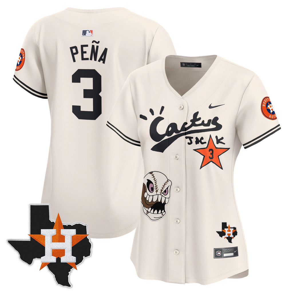 Women’s Houston Cactus Jack Patch Vapor Premier Limited Jersey